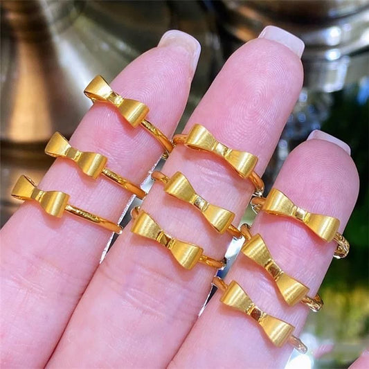 Female Imitation Accessories Lily Bow Simple Jewelry Stall Rings