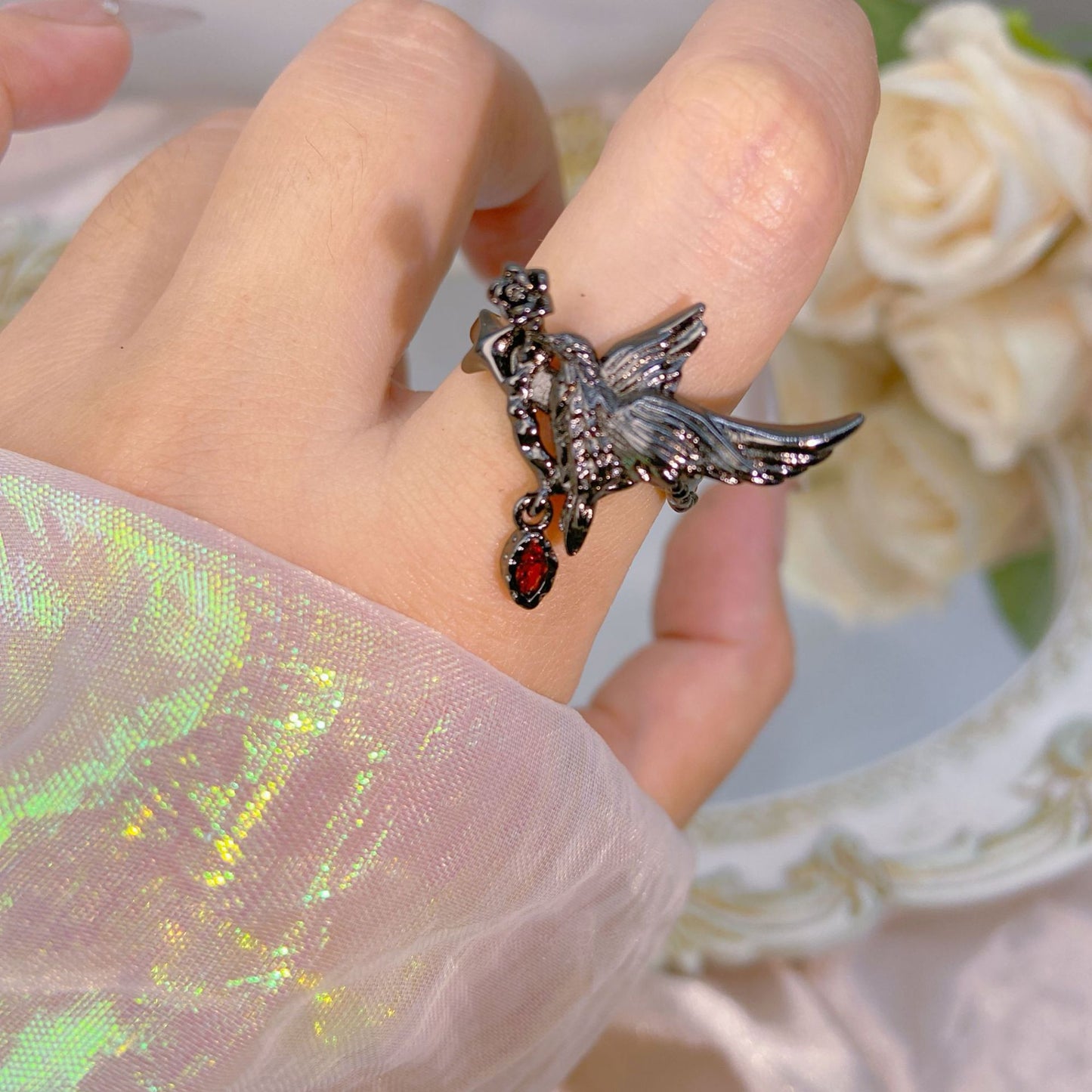 Yuan High-quality Zircon High-grade Color Retaining Open Rings