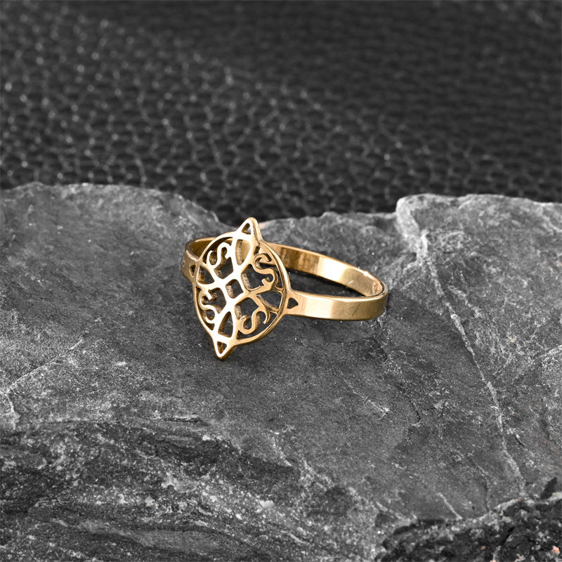 Hollow Witch Artistic Ethnic Style Personalized Ring
