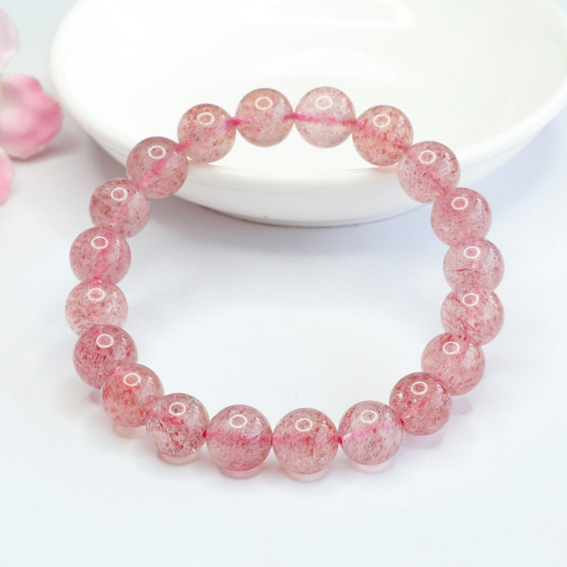 Natural Strawberry Crystal Colored Gems Live Bracelets