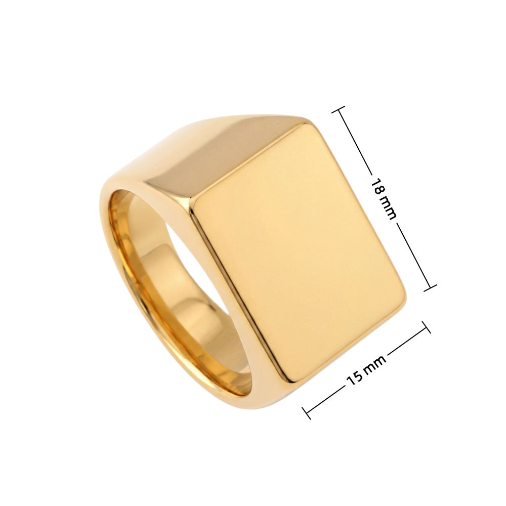 Steel Stainless Can Carve Writing Design Laser Rings