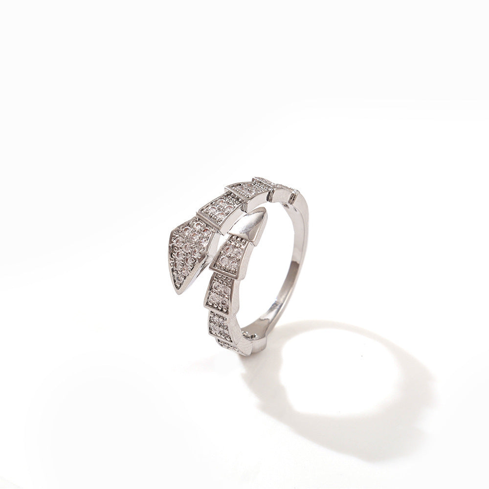 Diamond Open Light Luxury Minority Design Ring