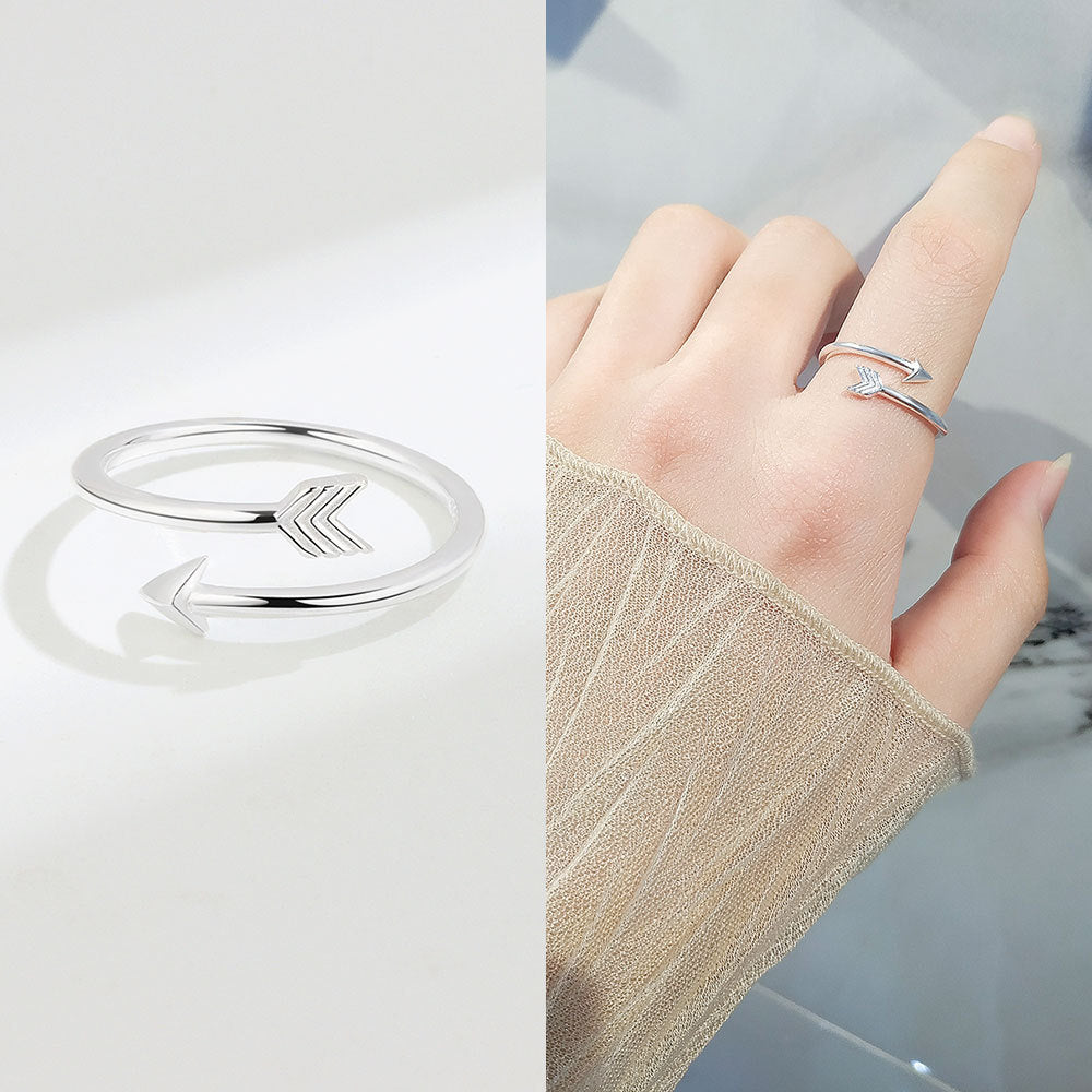 Women's Anxiety Spinning Opening Adjustable Rotating Flower Little Ring