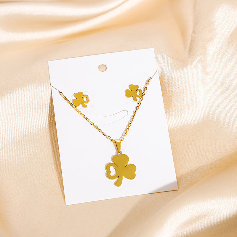 Stainless Steel Design Fashion Suit Metal Style Geometric Heart Necklaces