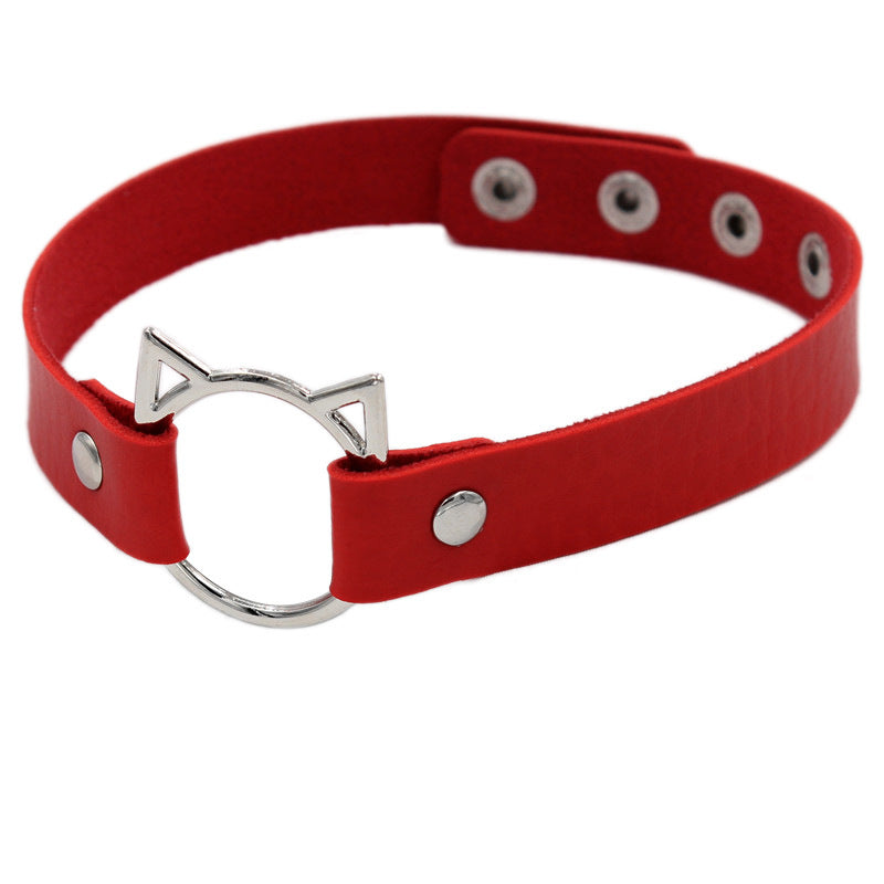 Love Female Neck Band Hand Holding Rope People With Chain Collar