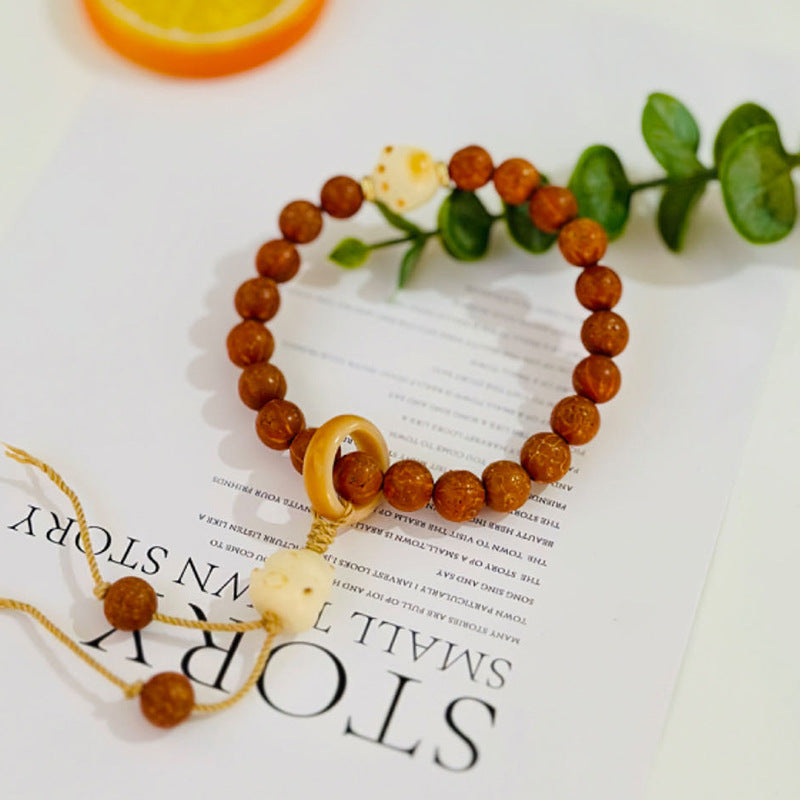 King Bodhi Buddha Beads Seed Flexible Ethnic Style Bracelet