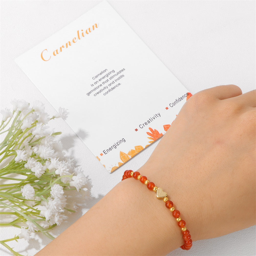 Elastic String Female With Hearts Fairy Bracelets