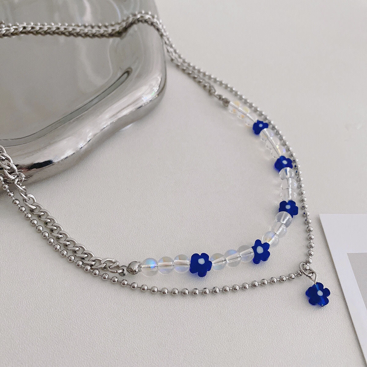 Flower Niche Design Crystal Clavicle Chain Wind Necklaces