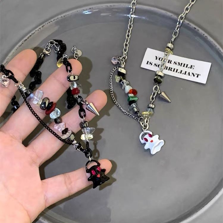 Little Ghost Monster Female Titanium Steel Necklaces