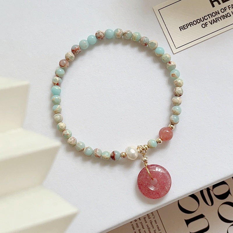 Blessing Card Lock Of Good Safety Buckle Simple Thin Chain Bracelets