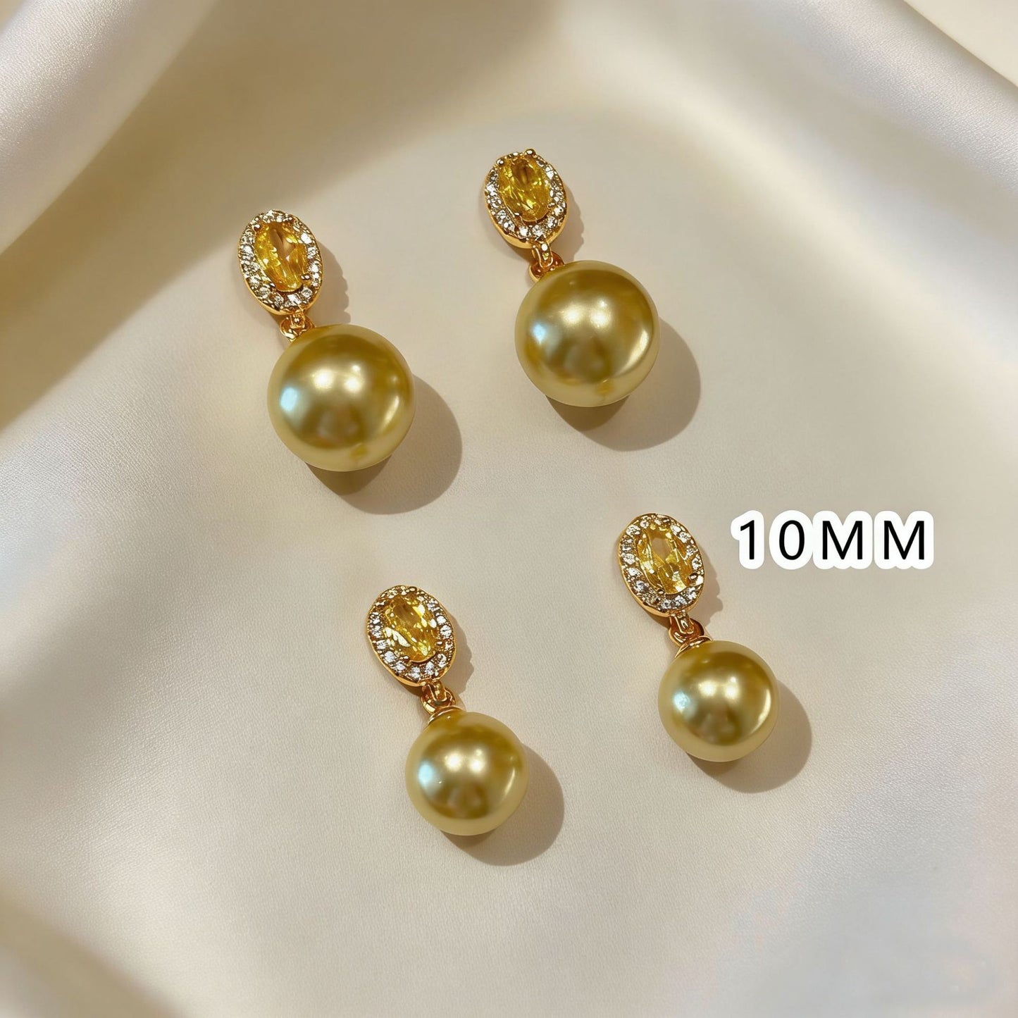 Women's Needle Aquamarine Pearl Special Interest Light Luxury Stud Earrings