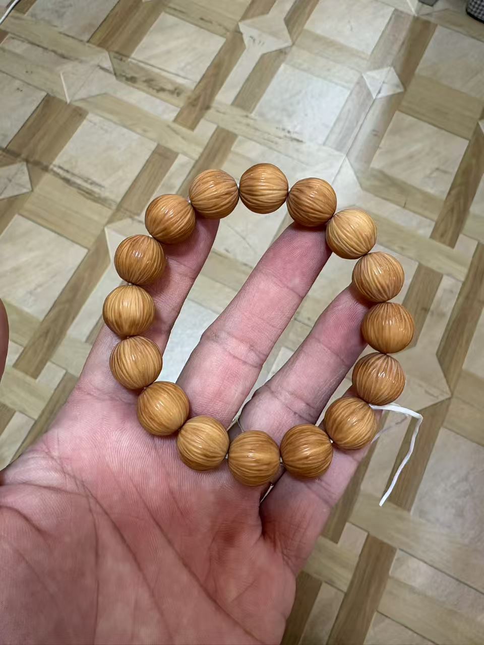 Women's & Men's Natural Primary Color Crafts Peach Pit Single Circle Hand Bracelet