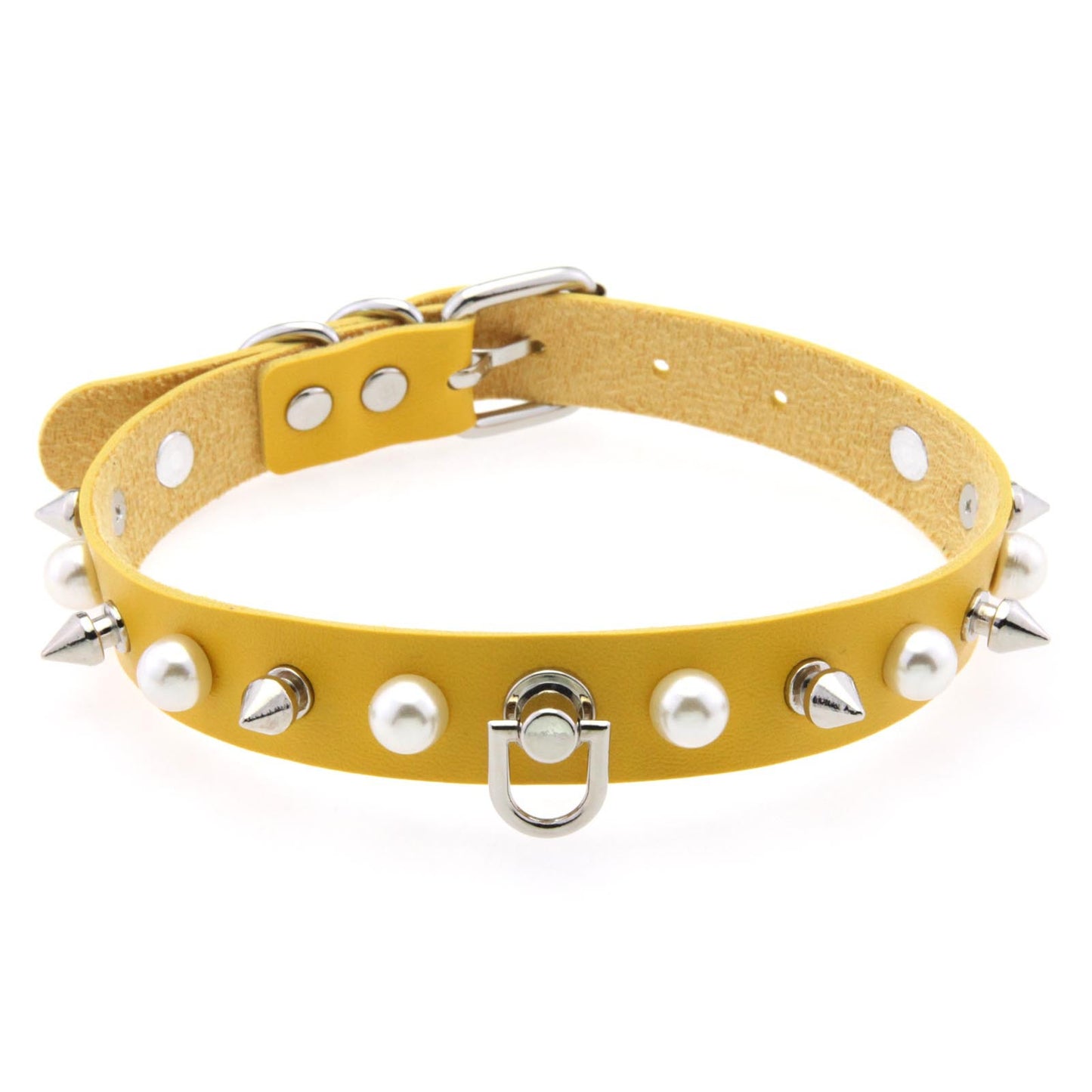 Nail Creative Imitation Pearl Rivet Buckle Clavicle Chain Sexy Collar