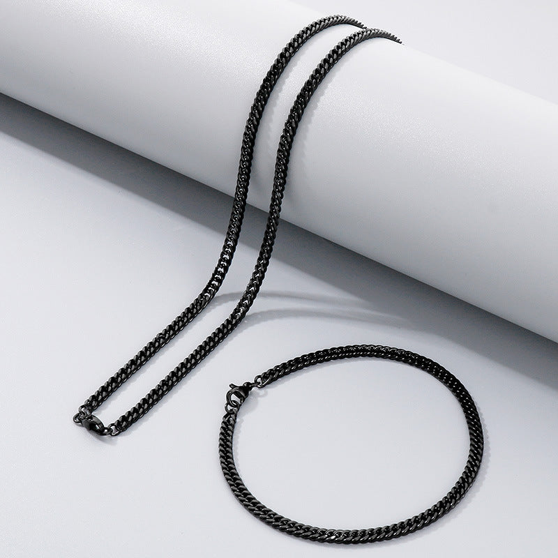Trendy Cool Cuban Link Chain Titanium Necklaces