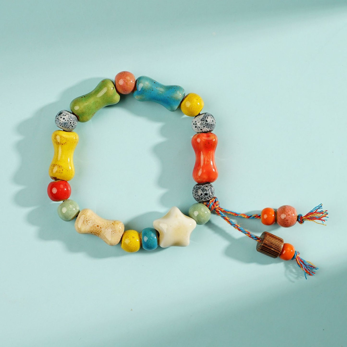 Ceramic Starfish Chinese Cat Carrying Strap Stall Bracelet