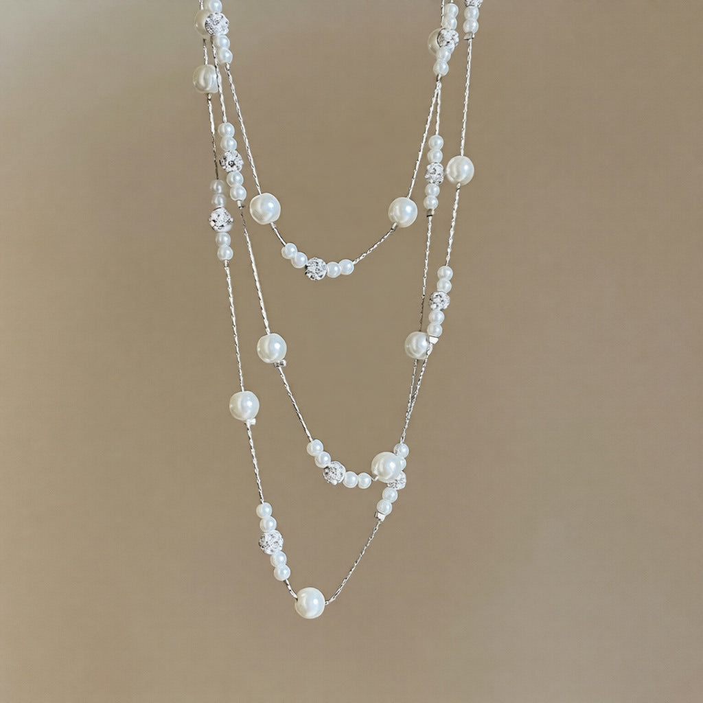 Pearl Elegant Retro Niche Everyday Joker Sweater Necklaces