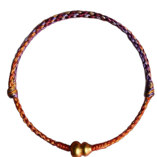 Nine Purple Fire Golden Gourd Hand-knitted Rope Life Bracelets