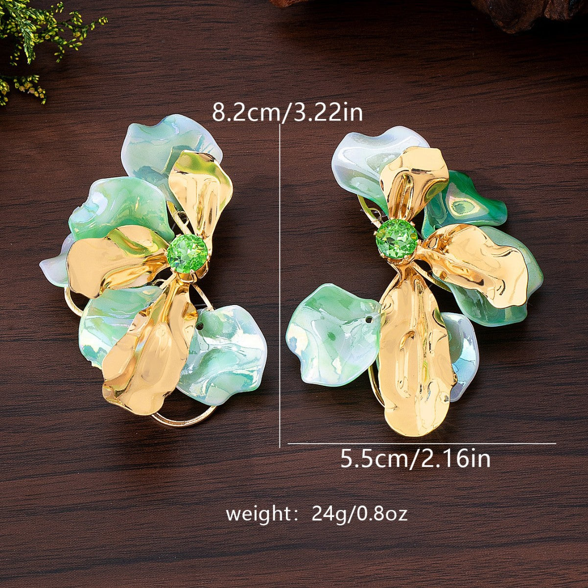 Metal Bow Magic Color Light Luxury Zircon Embellishment Earrings