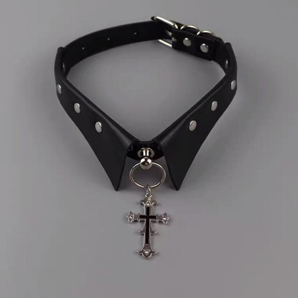 Cross Dark Goth Punk Metal Hot Clavicle Collar