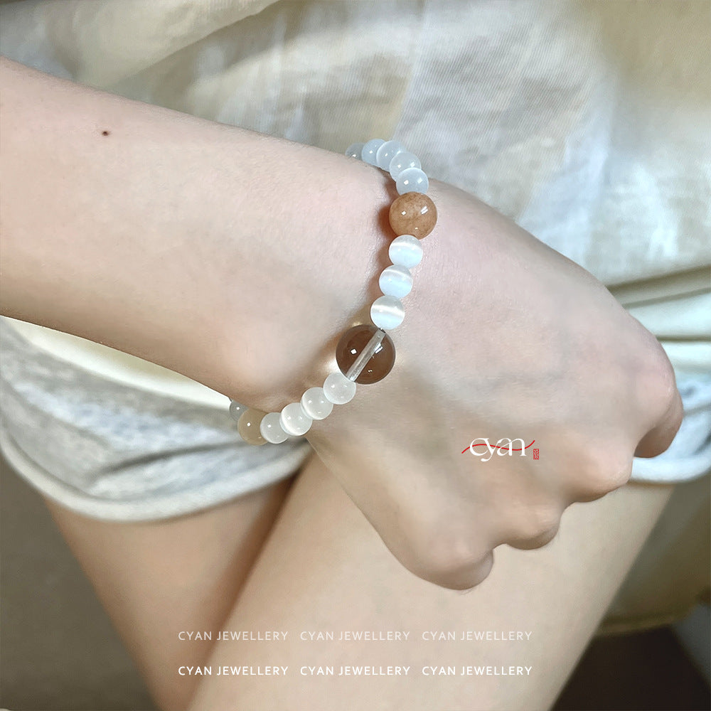 Mango Solar Terms Chinese Style White Clear Bracelets