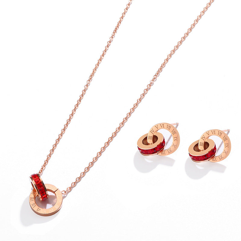 Women's Fashionable High-grade Titanium Steel French Clavicle Chain Simple Necklaces