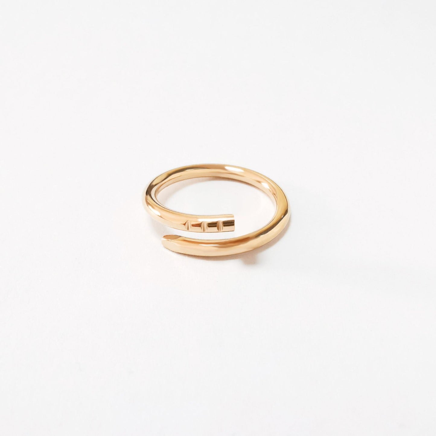Steel Nail With Diamond Without Gold-plated Affordable Luxury Style Ring