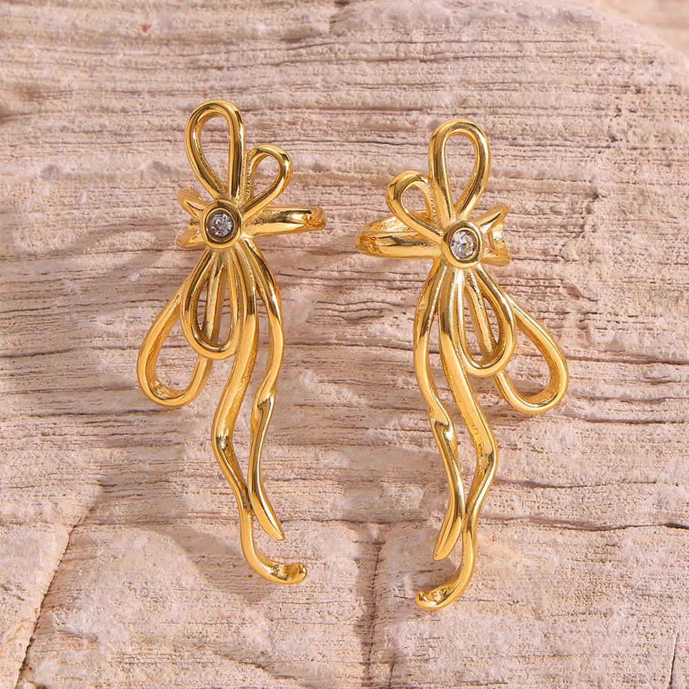 Women's For Without Piercing Creative Bowknot Design Rings