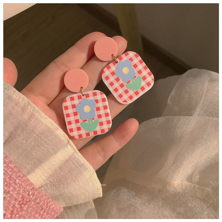 Dopamine Ear Clips Color Temperament Teenage Stud Earrings
