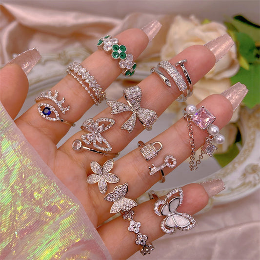 Yuan High-quality Zircon High-grade Color Retaining Open Rings