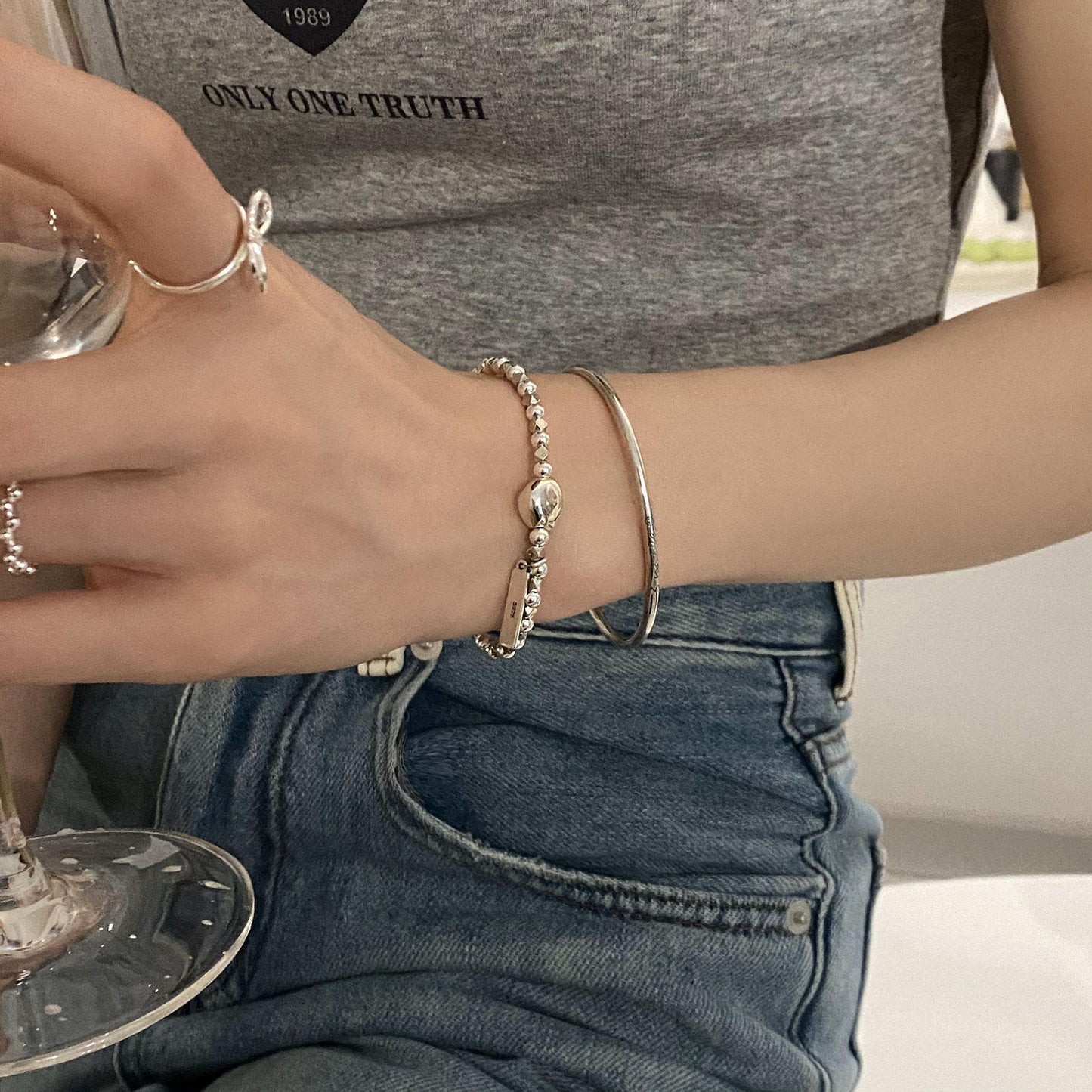 Women's Design Smiling Face Simple Personalized Cold Bracelets