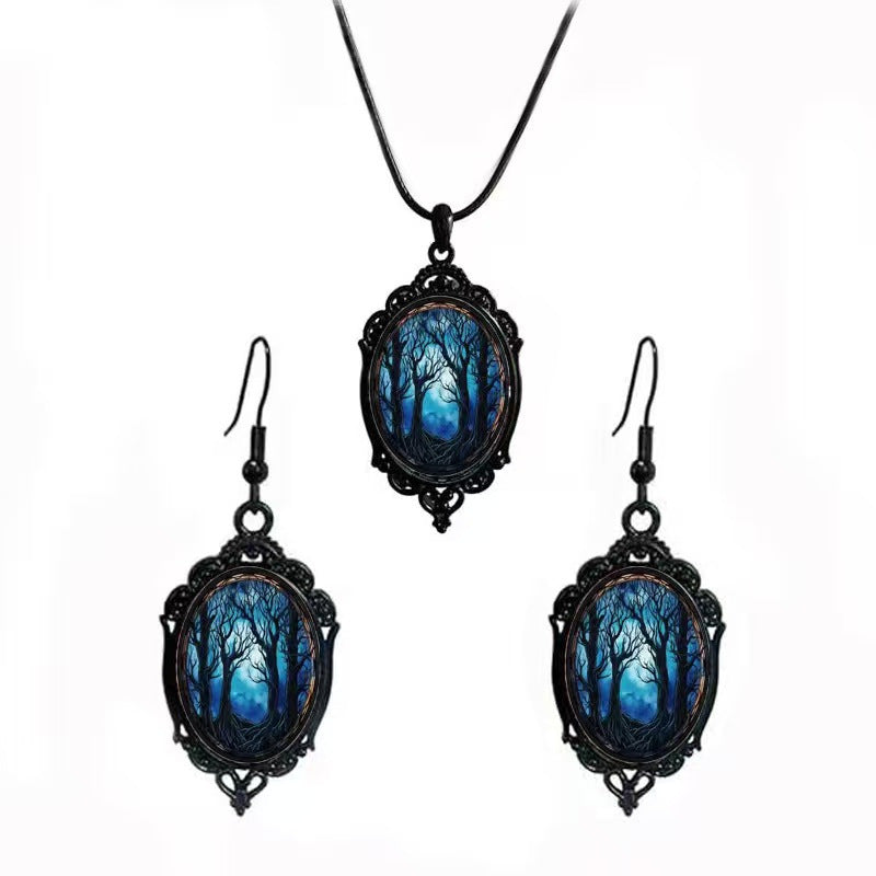 Fashion Elegant Glass Suite Romantic Gift Jewelry Set