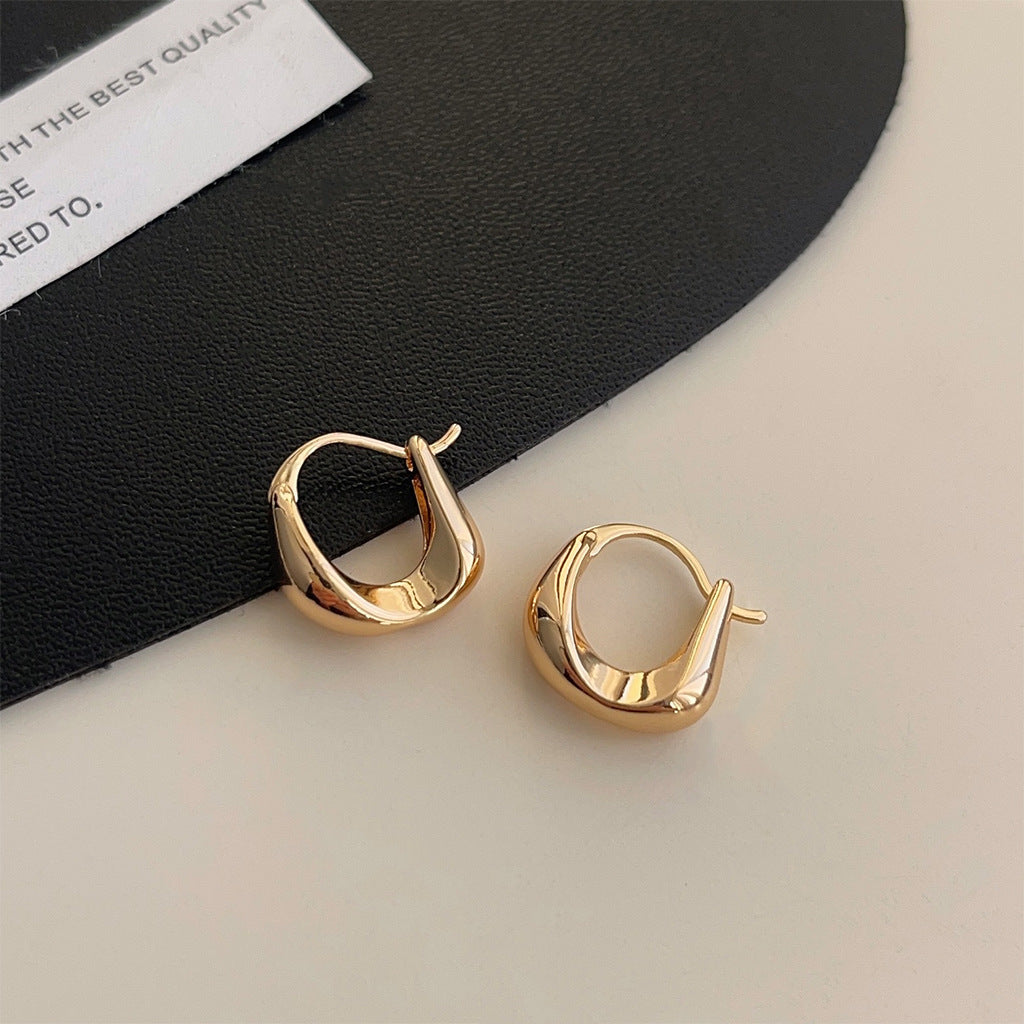 Women's High-grade Metal Simple For Light Luxury Minority Minimalist Style Earrings