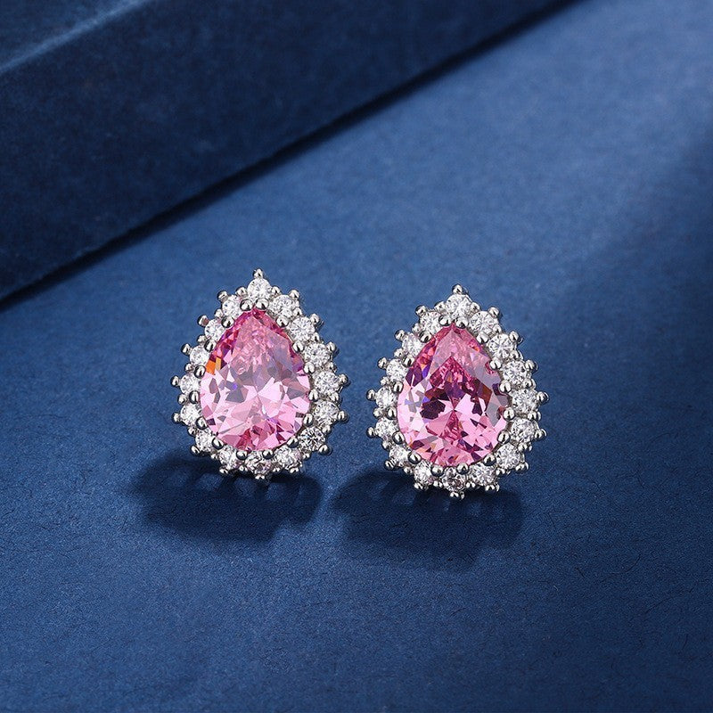 Moissanite Ear Female With Hearts Sterling Earrings