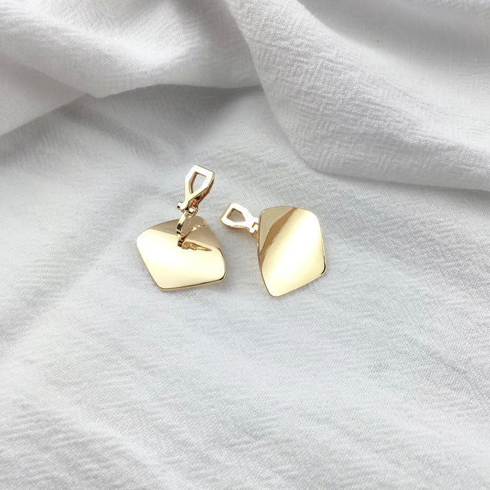 Simple Geometric Diamond Elegant Graceful Matte Stud Earrings
