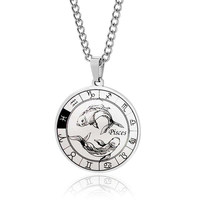 Men's Constellation Titanium Steel Power Style Personalized Necklaces