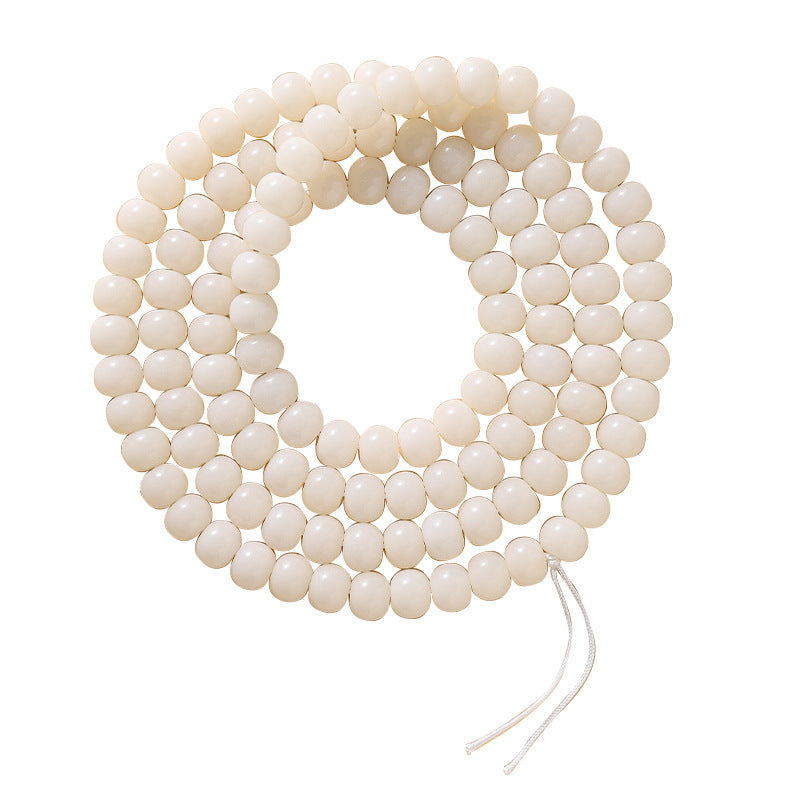 Beeswax Yellow Old Materials Flat Round Bead Bracelets