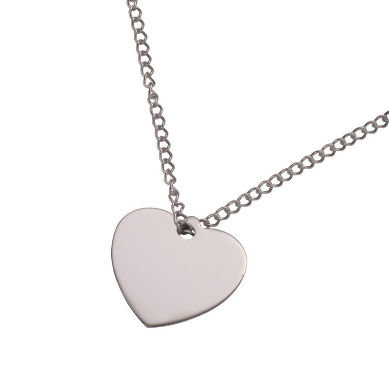 Stainless Steel Dog Tag Back Mirror Personalized Necklace