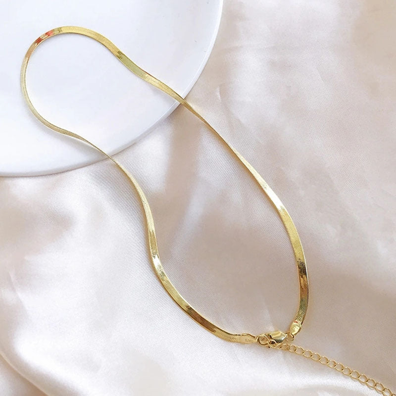 Women's Simple Chain Long Creative Winding Snake Bones Necklace