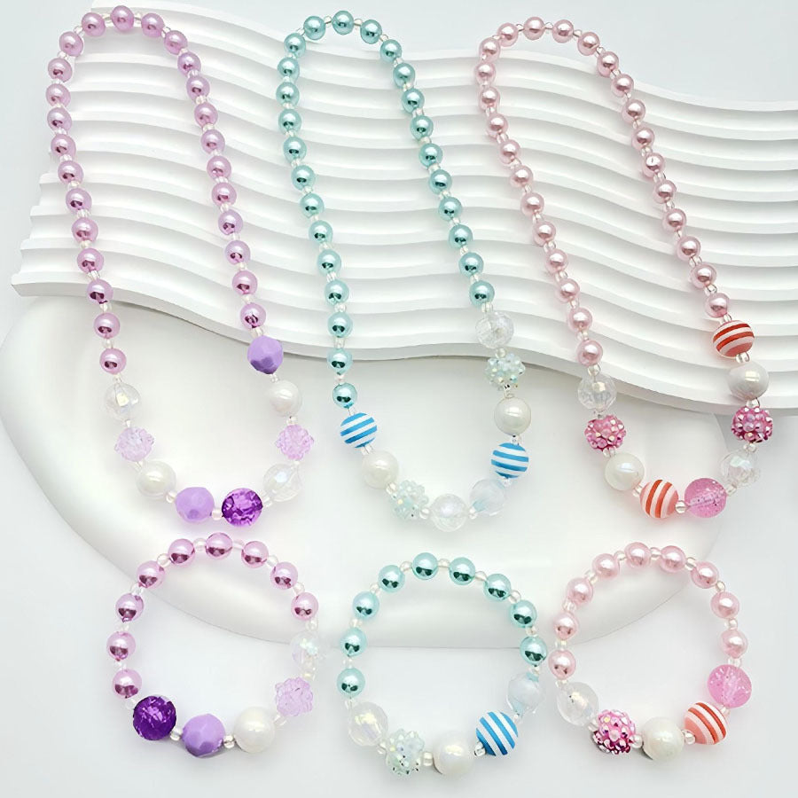 Children's Pearl Acrylic Princess Small Jewelry Bracelets