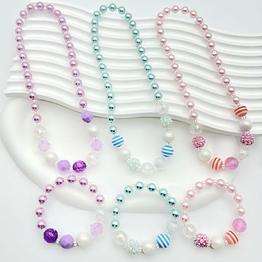 Children's Pearl Acrylic Princess Small Jewelry Bracelets