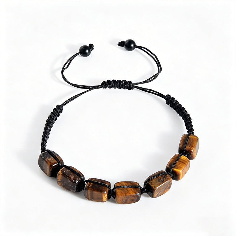 Yoga Crystal Natural Stone Adjustable Woven Energy Bracelet