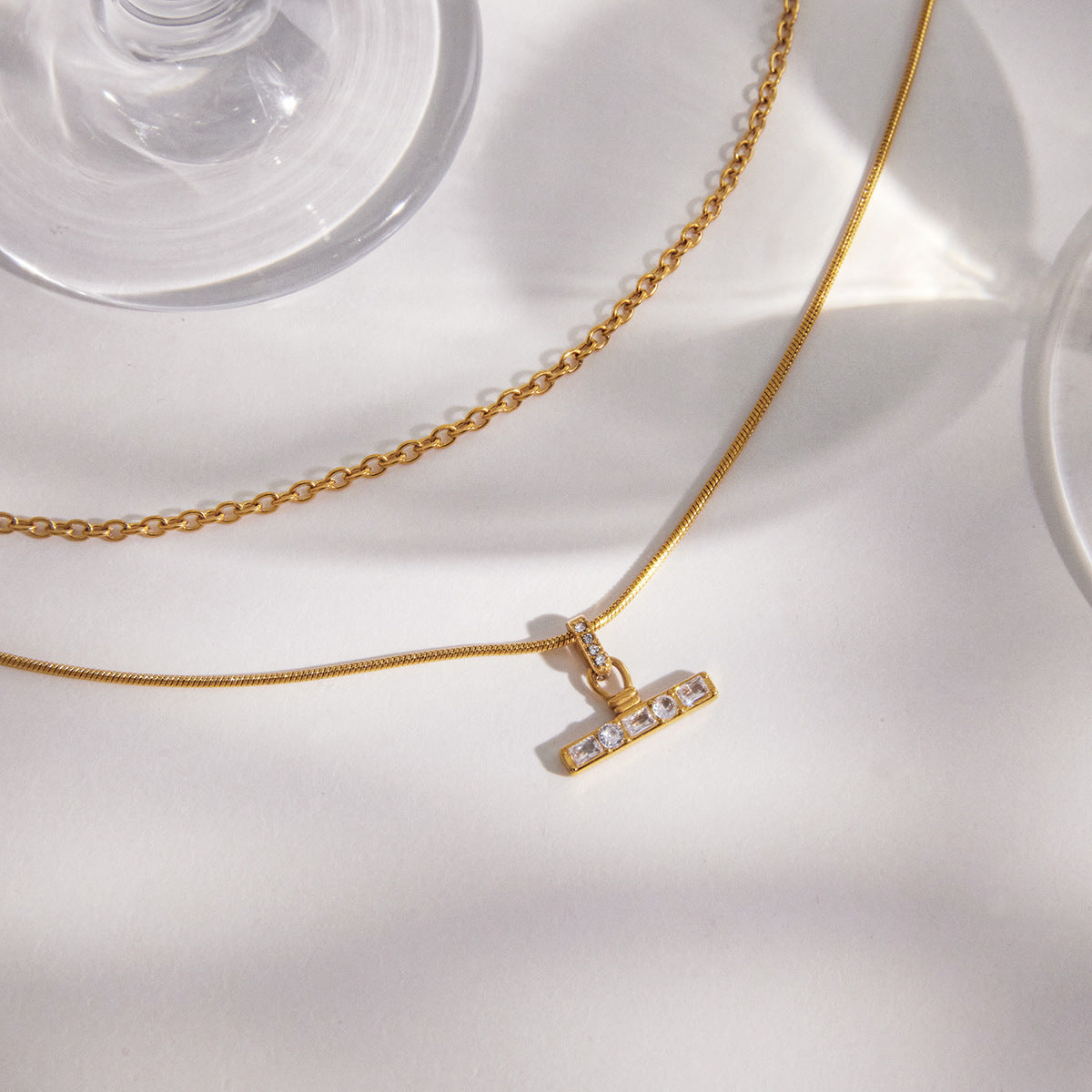 Bar Titanium Steel Light Luxury Minority Necklace