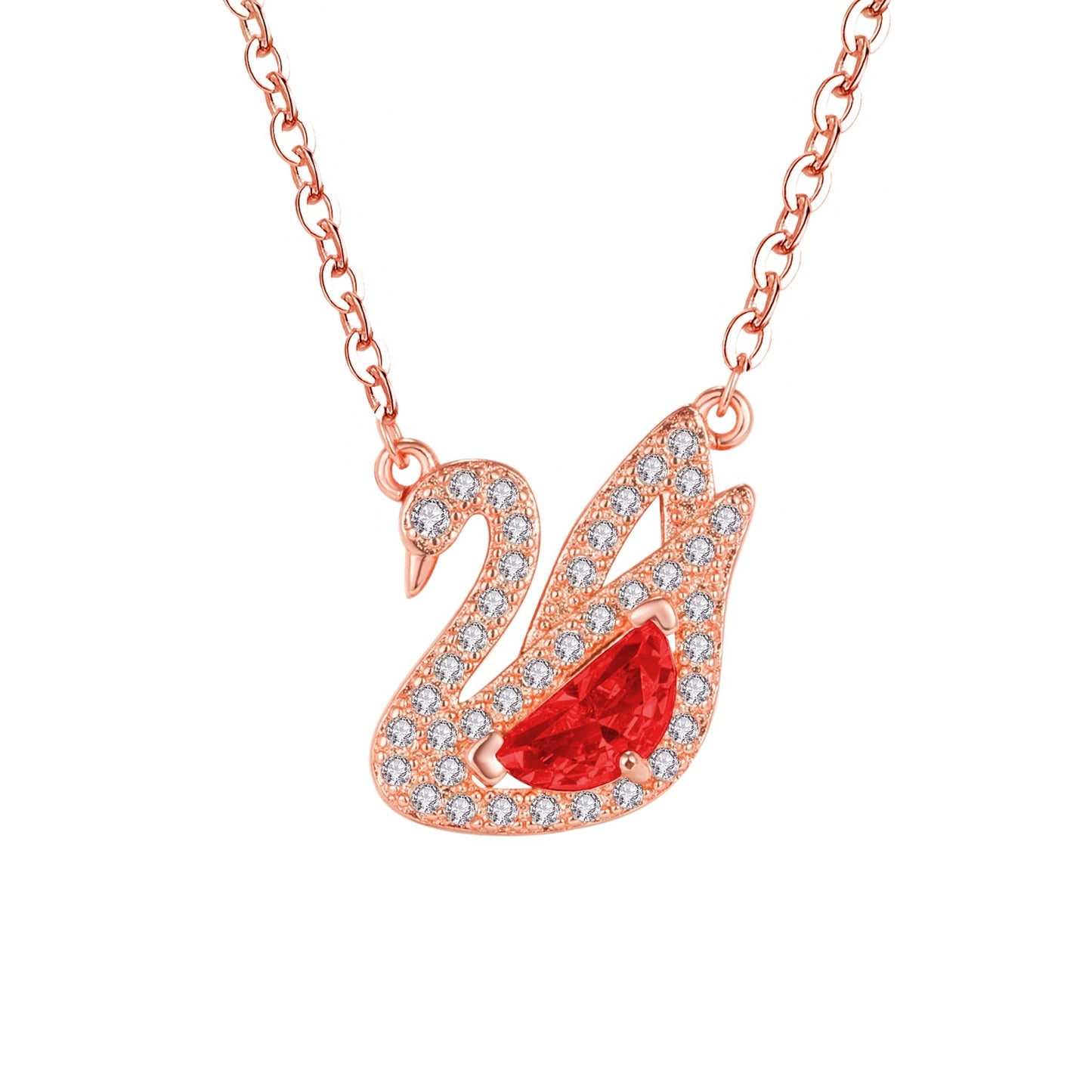 Trendy Creative White Swan Zircon Colorful Crystals Pave Ear Full Jewelry Set