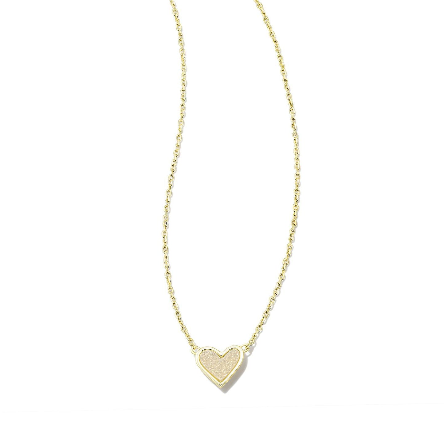 Adjustable Peach Heart Natural Stone Clavicle Necklaces