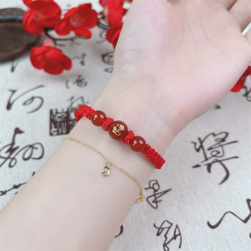 Horse Zodiac Red Rope Anniversary Year Carrying Strap Rabbit Rat Bracelet