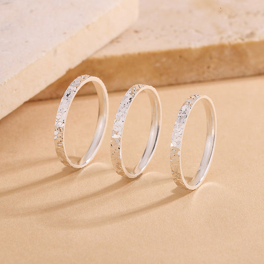 Crushed Ice Simple Fashion Flash Starry Ring
