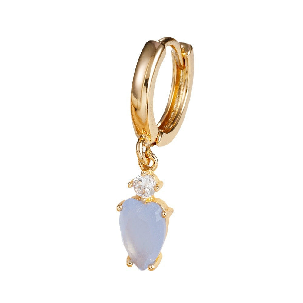 Heart-shaped Diamond Fashion Popular Creative Personality Earrings