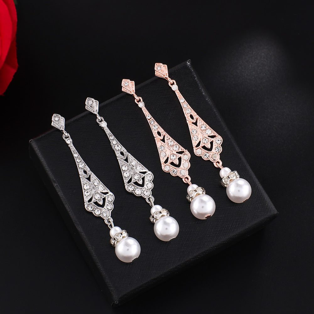 Women's Diamond Bridal Ball Wedding Long Elegant Rings