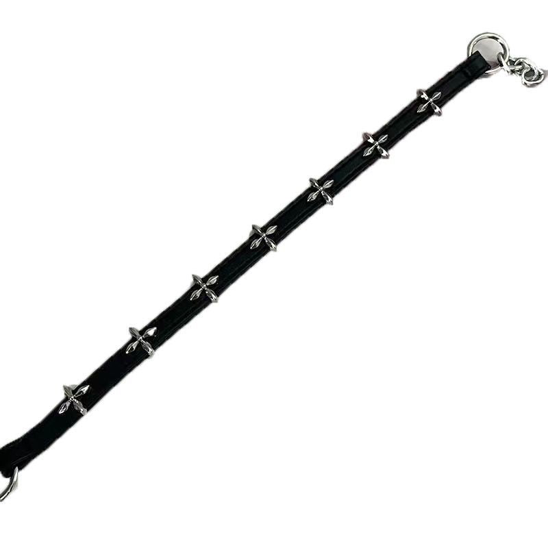 Zhang Black Cross Collar Female Niche Double Necklaces