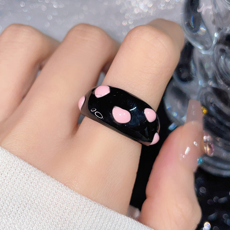 Barbie Style Heart Open Dopamine Design Rings